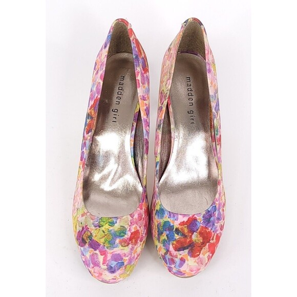 Madden Girl Getta Womens Size 9.5 Multicolor Stiletto Pump Heels Slip On Shoes - Picture 8 of 11